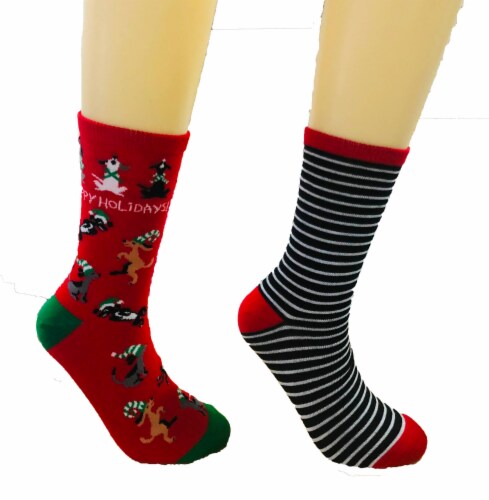Legale Dancing Christmas Dog Crew Socks - 2 pk Perspective: right