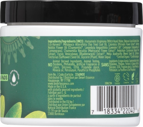 Desert Essence® Tea Tree Oil Facial Cleansing Pads Perspective: right