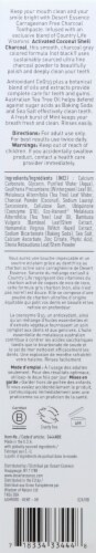 Desert Essence Carrageenan Free Fresh Mint Activated Charcoal Toothpaste Perspective: right