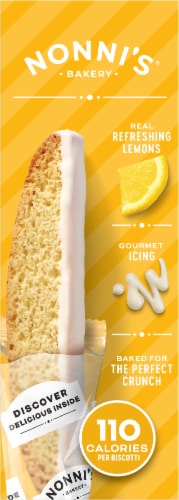 Nonni's Limone Biscotti Cookies Perspective: right