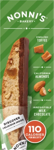 Nonni's Toffee Almond Biscotti Cookies Perspective: right