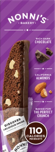 Nonni's Dark Chocolate Almond Biscotti Perspective: right