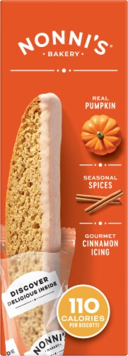 Nonni's Pumpkin Spice Biscotti Cookies Perspective: right