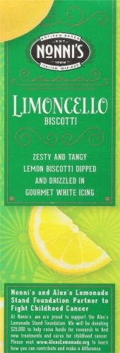 Nonni's Limoncello Biscotti Cookies Perspective: right