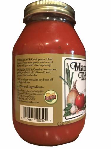 Mamma DiSalvo's Authentic Original Recipe Marinara Sauce Perspective: right