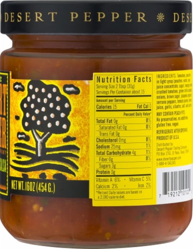 Desert Pepper Trading Peach Mango Medium Salsa Perspective: right