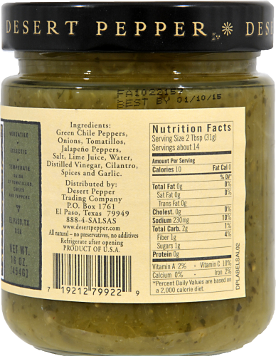 Desert Pepper Salsa Del Rio Perspective: right