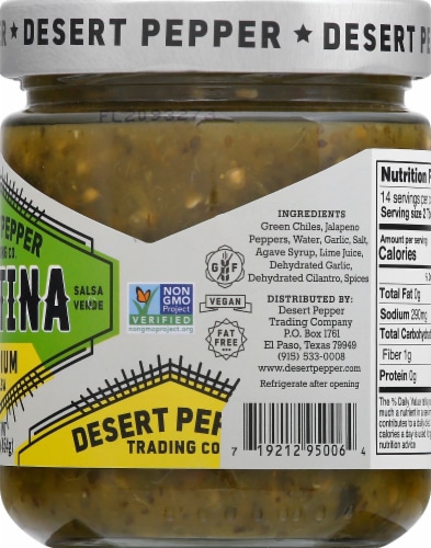 Desert Pepper Trading Cantina Medium Green Salsa Perspective: right