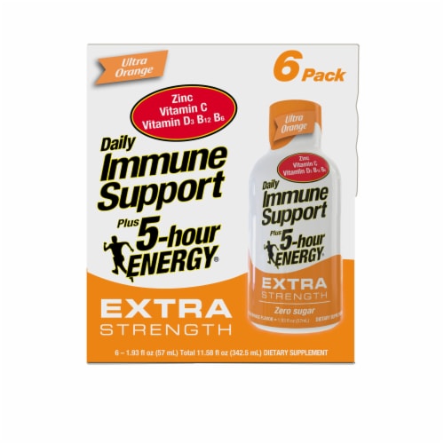 5-Hour® Extra Strength Ultra Orange Energy Drink Shot Multipack Bottles Perspective: right