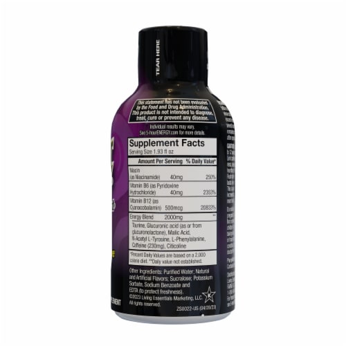 5-Hour Energy® Extra Strength Grape Energy Drink Shots Perspective: right