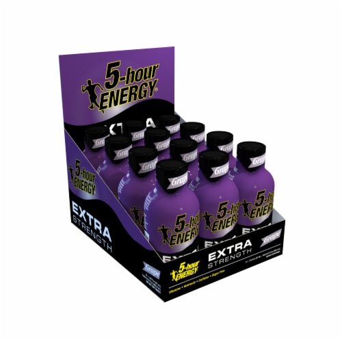 5-Hour Energy Extra Strength Grape Energy Drink Perspective: right
