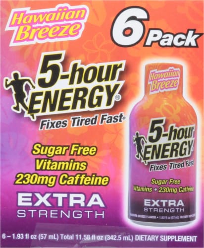 5-Hour® Extra Strength Hawaiian Breeze Energy Drink Shot Multipack Bottles Perspective: right