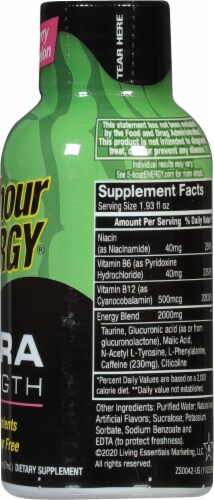 5-Hour® Extra Strength Strawberry Watermelon Energy Drink Shot Bottle Perspective: right