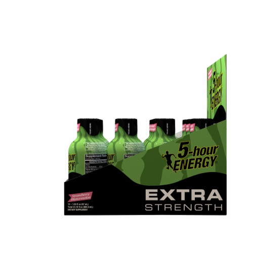 5-Hour Energy Extra Strength Strawberry Watermelon Supplements Perspective: right
