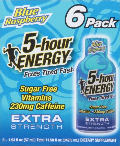 5-Hour Energy® Extra Strength Blue Raspberry Energy Shot Multipack Bottles Perspective: right