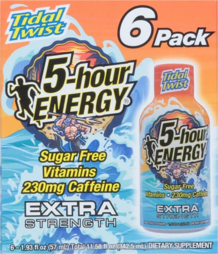5-Hour® Extra Strength Tidal Twist Energy Drink Shot Multipack Bottles 6 pk Perspective: right