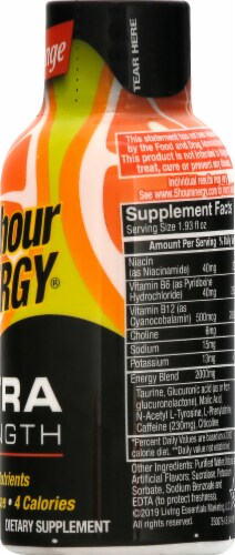 5-Hour® Extra Strength Orange Energy Drink Shot Bottle Perspective: right