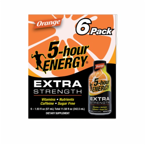 5-Hour® Extra Strength Orange Energy Drink Shot Multipack Bottles Perspective: right