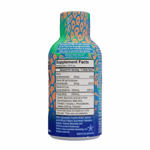 5-Hour® Extra Strength Tropical Burst Energy Drink Shot Bottle Perspective: right