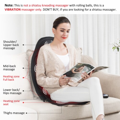 Snailax Massage Seat Cushion Back Massager with Heat 262A 1