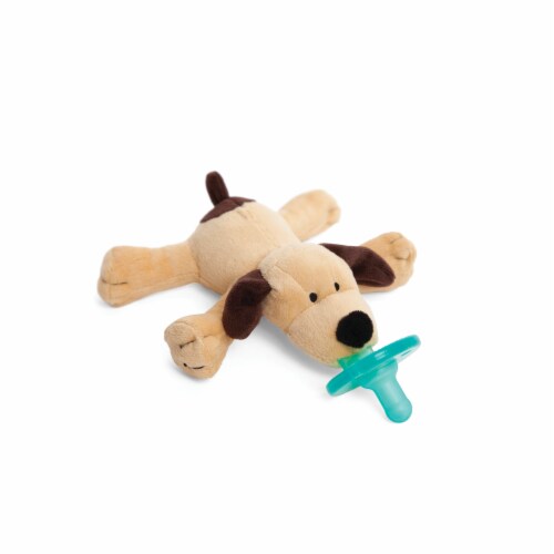 WubbaNub Brown Puppy Pacifier in Cube Perspective: right