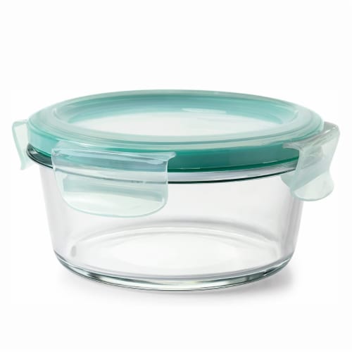 OXO Good Grips 16 Piece Glass Food Storage Round Square Container Set with Lids Perspective: right