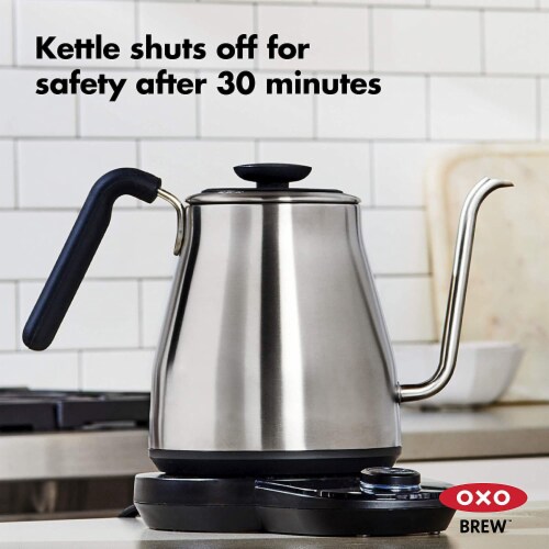 OXO Adjustable Temperature Stainless Steel Pour Over Coffee Tea Kettle Silver 1 Piece Fry s Food Stores