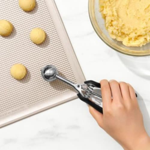 OXO Good Grips Small Cookie Scoop - Silver/Black Perspective: right