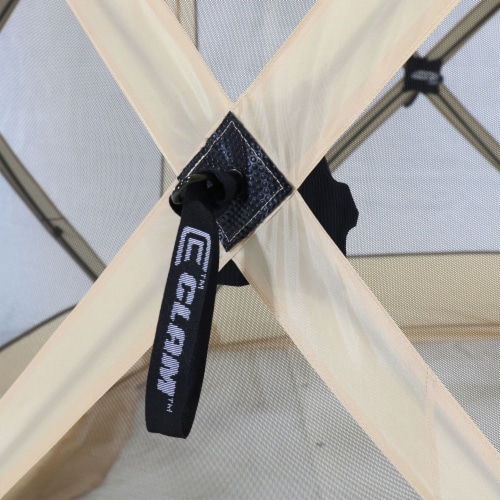 CLAM Quick-Set Traveler 6 x 6 Ft Portable Outdoor 4 Sided Canopy Shelter, Tan Perspective: right