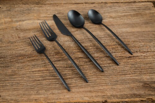 Cambridge Silversmiths Gaze Flatware Set - Black Satin Perspective: right