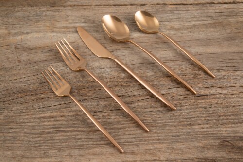 Cambridge Silversmiths Gaze Flatware Set - Copper Mirror Perspective: right