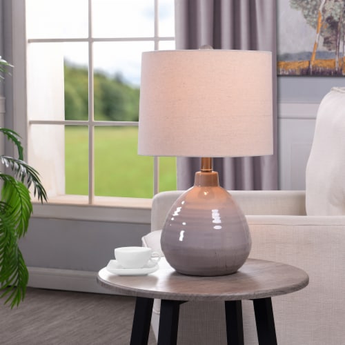 StyleCraft Cameron Ceramic Jug Table Lamp - Cream Perspective: right