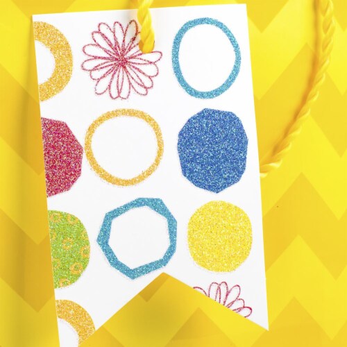 Medium Gift Bag (#77): Hallmark Medium Gift Bag with Tissue Yellow Chevrons Perspective: right