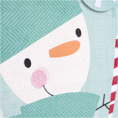 Christmas Bag #64: Hallmark Medium Holiday Gift Bag with Tissue Paper (Snowman & Candy Cane) Perspective: right