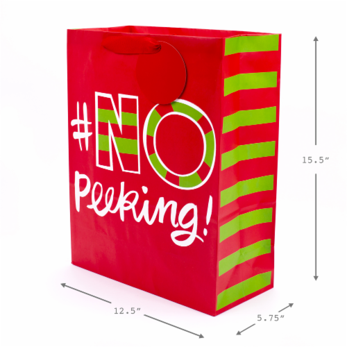 Holiday X-Large Bag #81: Hallmark Extra Large Christmas Gift Bag with Tissue Paper (No Peeking) Perspective: right