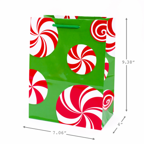 Holiday Medium Bag #72: Hallmark Medium Christmas Gift Bags (Red & Green Icons Pack of 3) Perspective: right