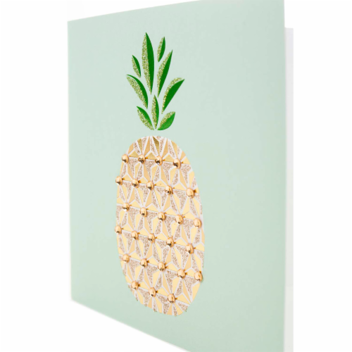 Hallmark #24 Signature Blank Card (Pineapple) Perspective: right