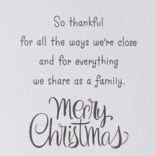 Holiday Card #58: Hallmark Christmas Card for Relative (Gold Ornaments) Perspective: right