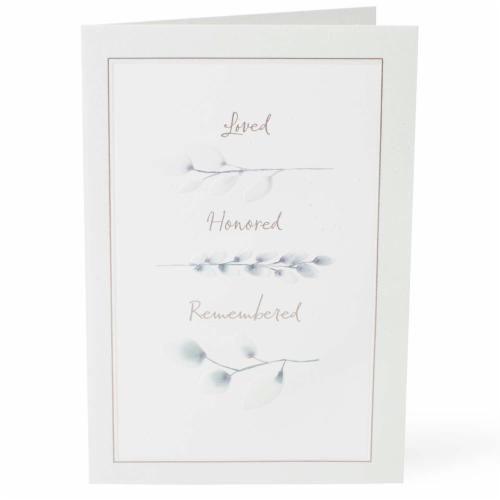 Hallmark #5 Sympathy Card (Loved Honored Remembered) Perspective: right