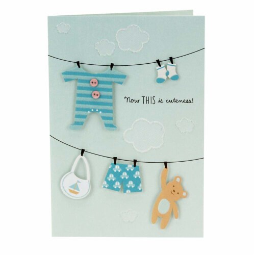 Baby Card #21: Hallmark Clothesline Card Perspective: right