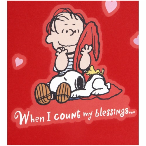 Valentine's Day Card #37: Hallmark Peanuts Linus Snoopy and Woodstock Blessings Perspective: right