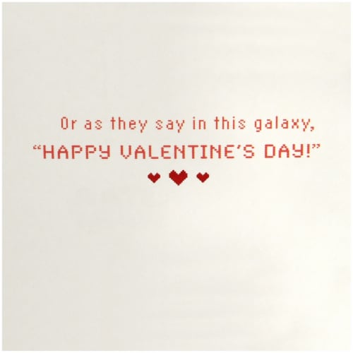 Valentine's Day Card #41: Hallmark Valentine's Day Card (Star Wars R2-D2 and Hearts) Perspective: right