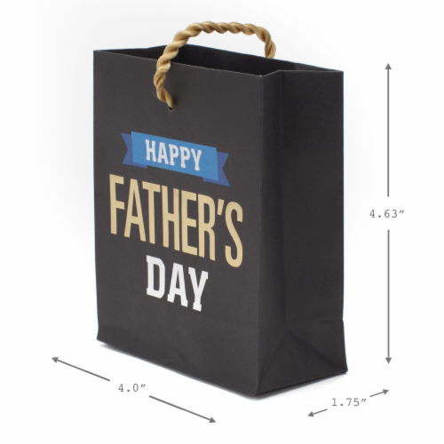 Mini Gift Bag #84: Hallmark Father's Day Mini Gift Card Holder Bag Black Perspective: right