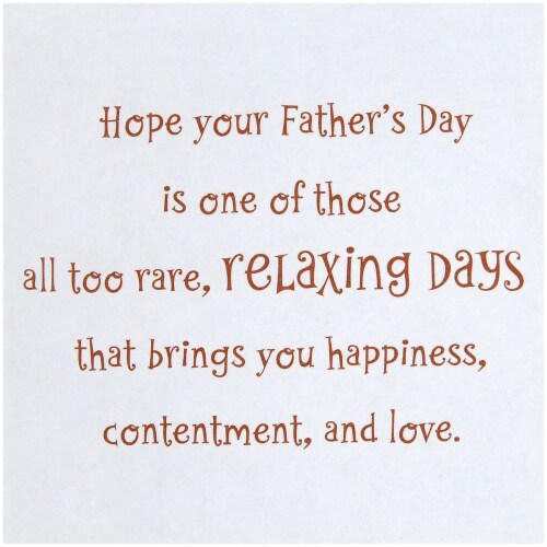 Father's Day Card #26: Hallmark Father's Day Card (Sleeping Dog Relaxing Days Happiness and Love) Perspective: right