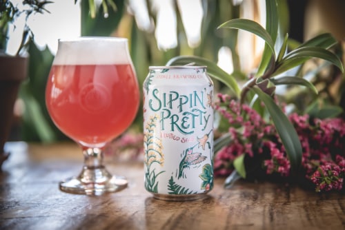 Odell Brewing Sippin Pretty Fruited Sour Ale Perspective: right