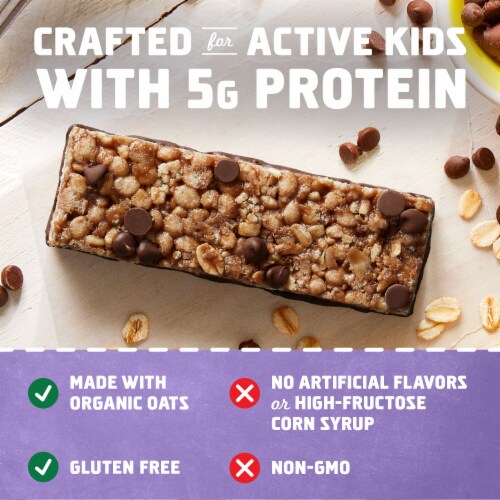 Clif Kid Zbar Protein Chocolate Chip Crispy Snack Bars Perspective: right