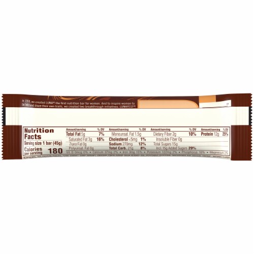 Luna Chocolate Salted Caramel Protein Bars Perspective: right