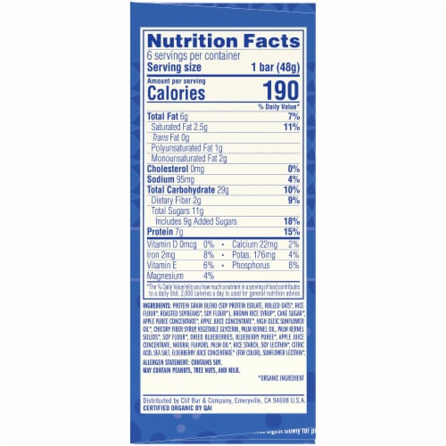 Luna® Blueberry Bliss Nutrition Bars Perspective: right