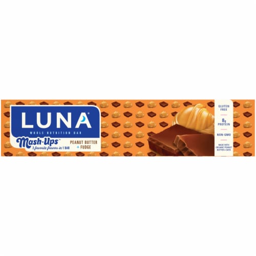 Luna® Mash-Ups™ Peanut Butter & Fudge Whole Nutrition Bars Perspective: right