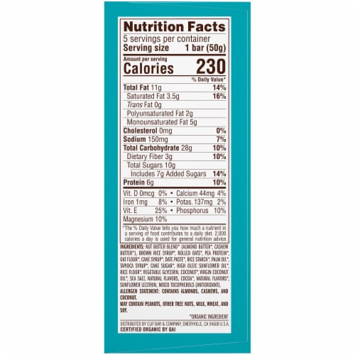 Clif Bar® Organic Nut Butter Coconut & Almond Butter Snack Bars Perspective: right